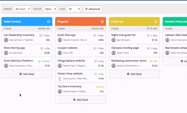 gif of deal in activecampaign